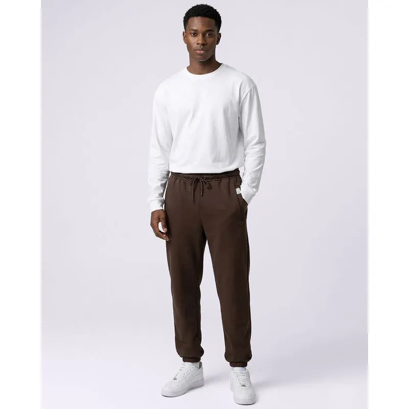 Calça Moletom Masculino Jogger com Bolsos Marrom M