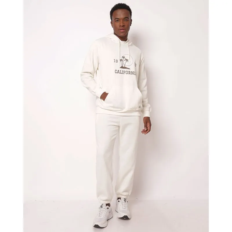 Calça Moletom Masculina Jogger Bolsos com Zíper Off White P