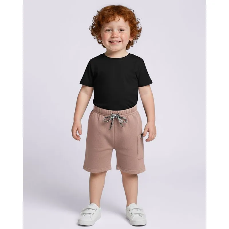 Bermuda Bebê Moletinho Reta com Bolso Texturizado Bege 1