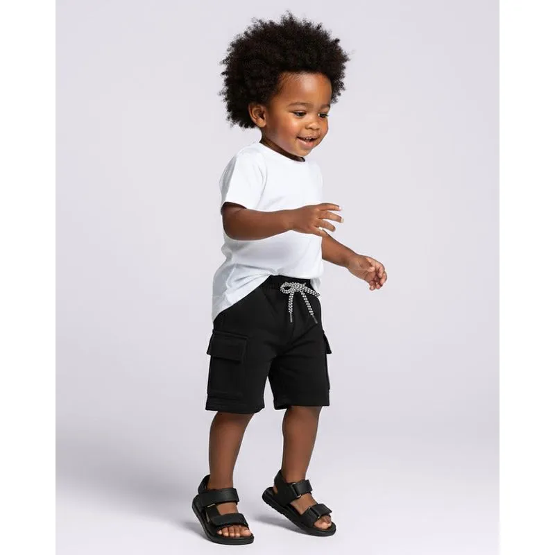 Bermuda Bebê Moletinho com Bolsos Cargo Preto 2