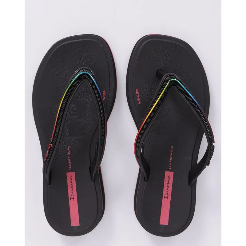Chinelo Ipanema Infantil Sempre Nova Glow Preto 23/24