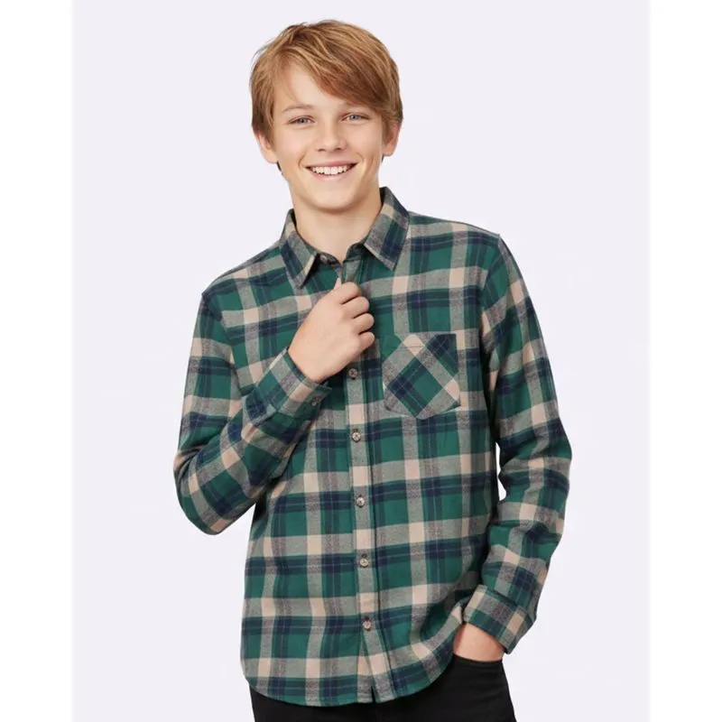 Camisa Xadrex Juvenil Algodão Manga Longa Verde 12