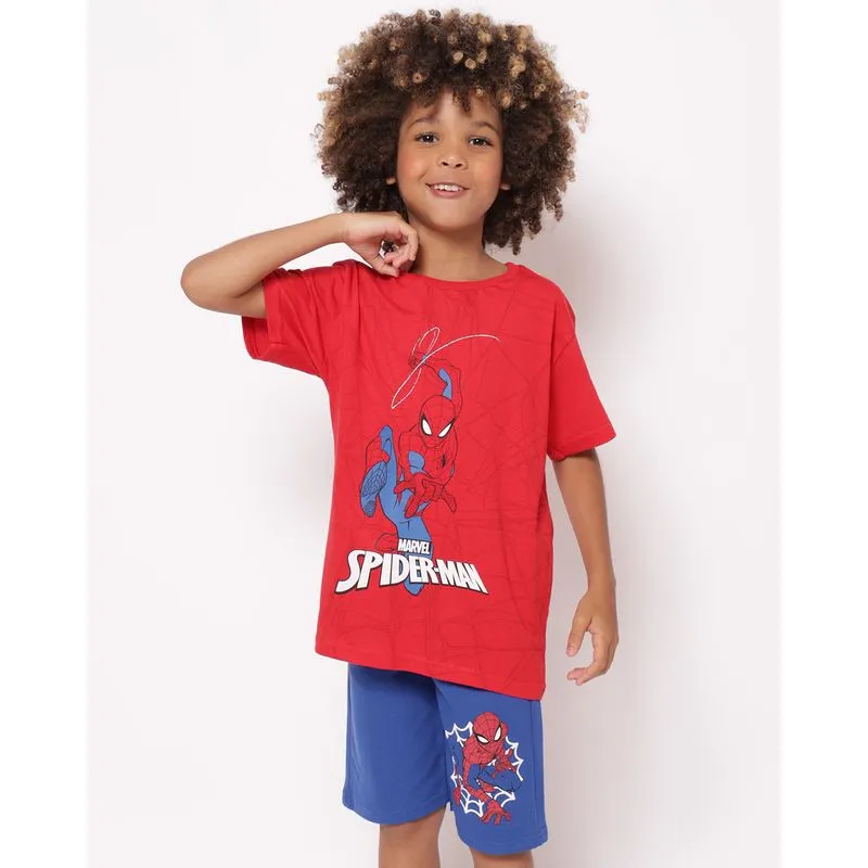 Conjunto Infantil Algodão Homem Aranha Vermelho 12