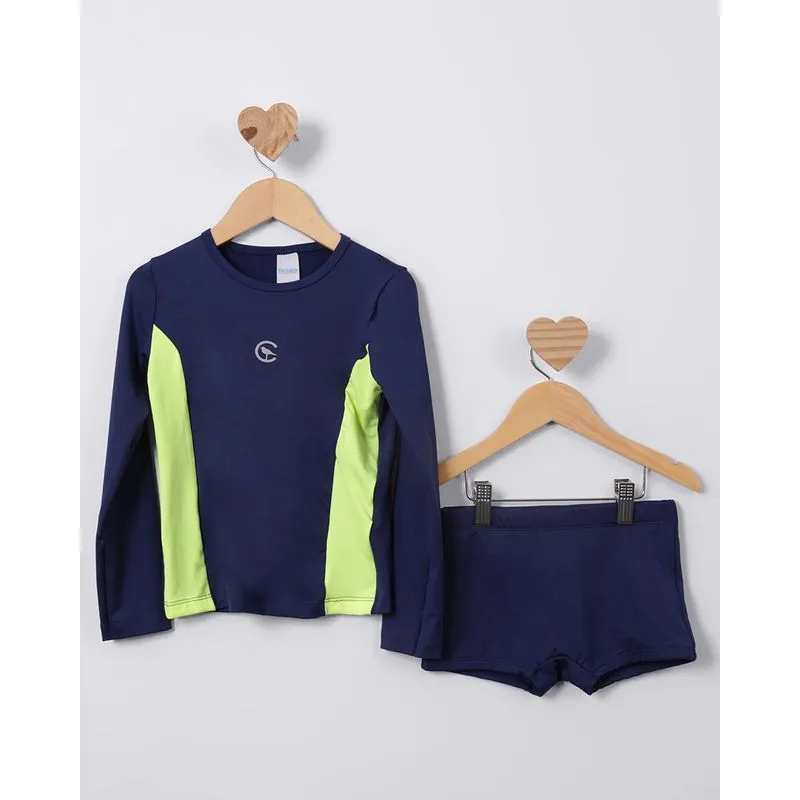 Conjunto Infantil Estampa Mágica com Proteção UV50+ Marinho 6