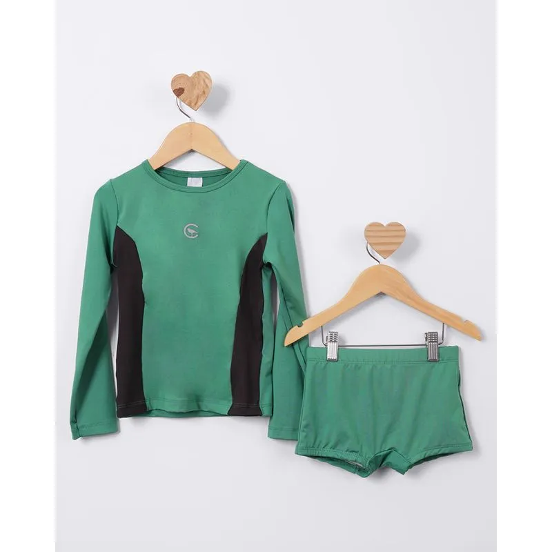 Conjunto Infantil Estampa Mágica com Proteção UV50+ Verde 4