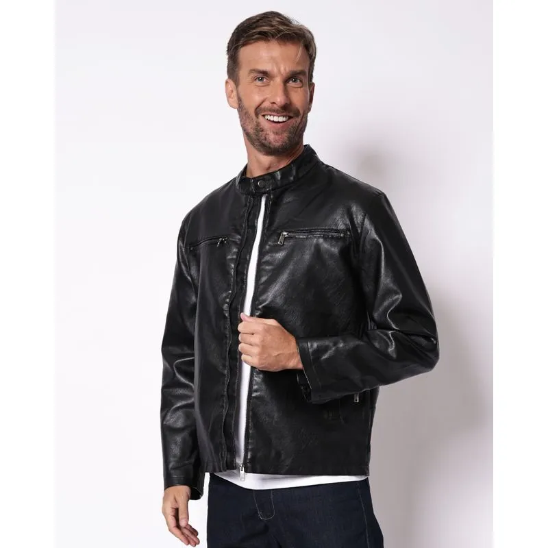 Jaqueta Masculina PU Preta P
