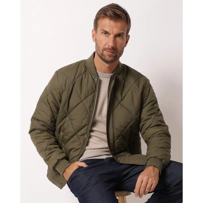 Casaco Masculino Matelassê com Bolsos Verde M