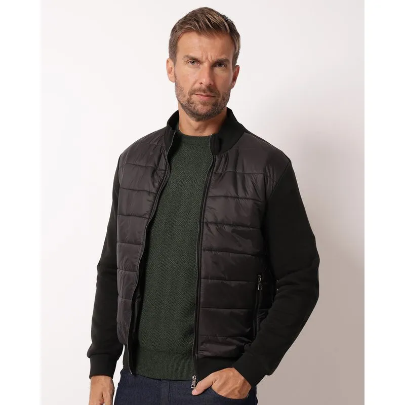 Jaqueta Masculina Puffer com Bolsos Preto M