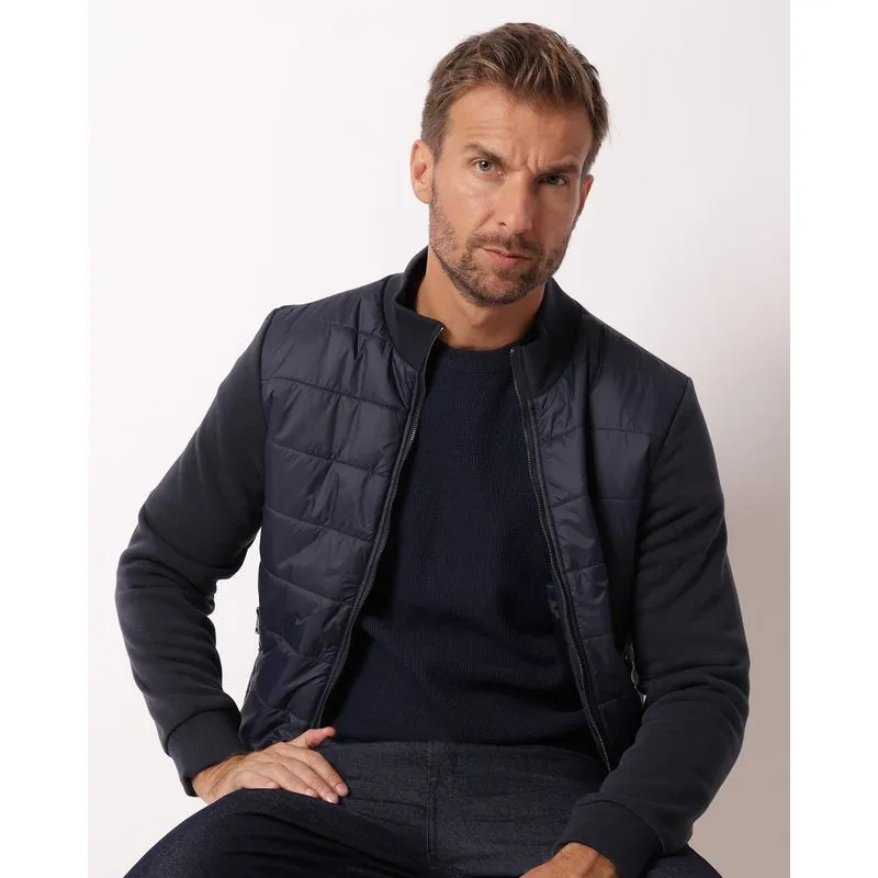 Jaqueta Masculina Puffer com Bolsos Marinho M