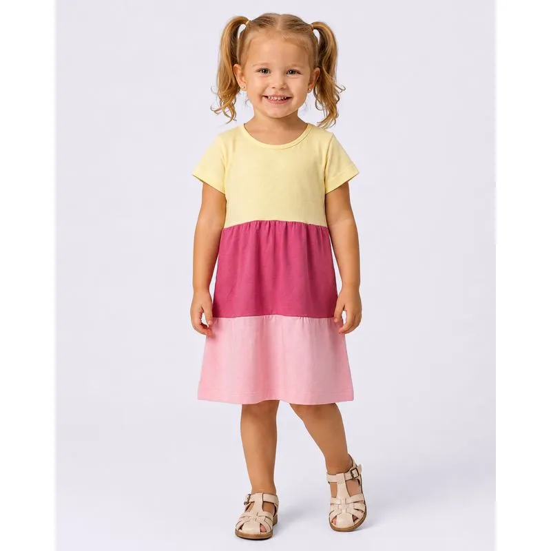 Vestido Bebê Algodão Três Marias Amarelo 3