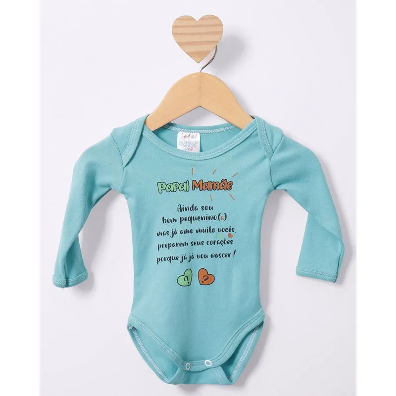 Body Bebê Manga Longa Estampa Sortidas Verde M
