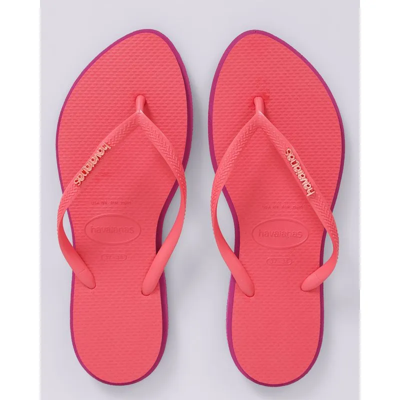 Chinelo Havaianas Feminino Slim Point Rosa 33/34
