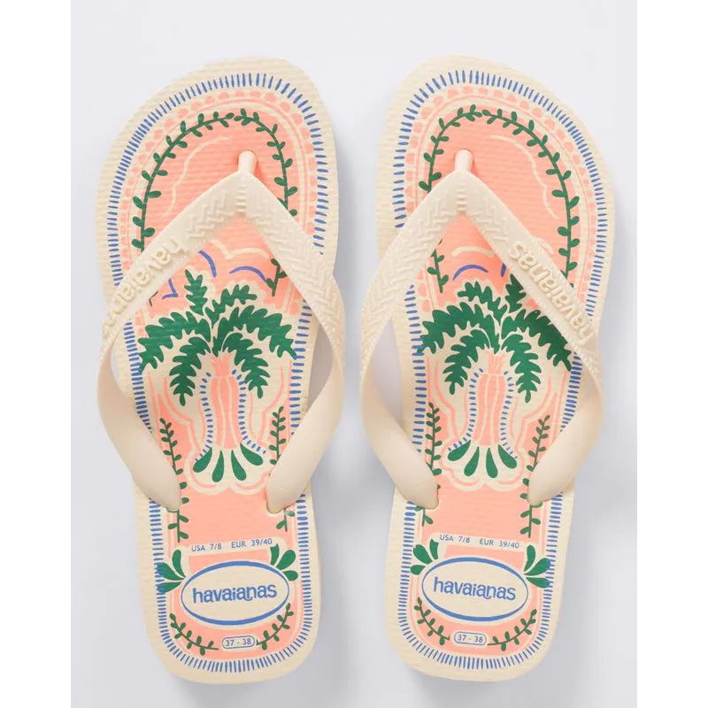 Chinelo Havaianas Feminino Top Summer Vibes Bege 37/38