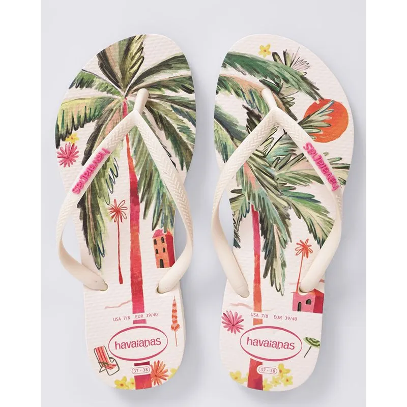 Chinelo Havaianas Slim Summer Bliss Bege 33/34