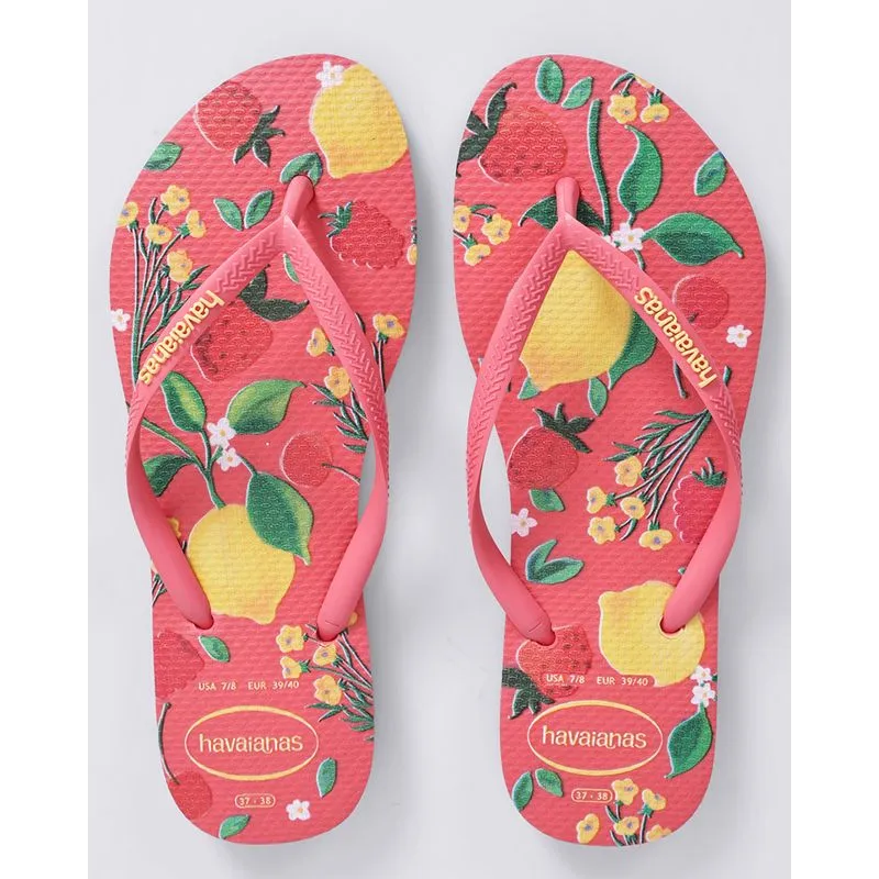 Chinelo Havaianas Feminina Slim Summer Bliss Laranja 33/34