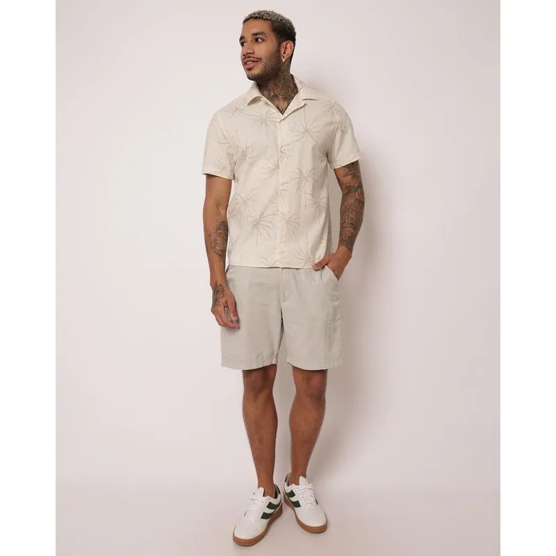 Bermuda Sarja Masculina com Bolsos Cinza 36