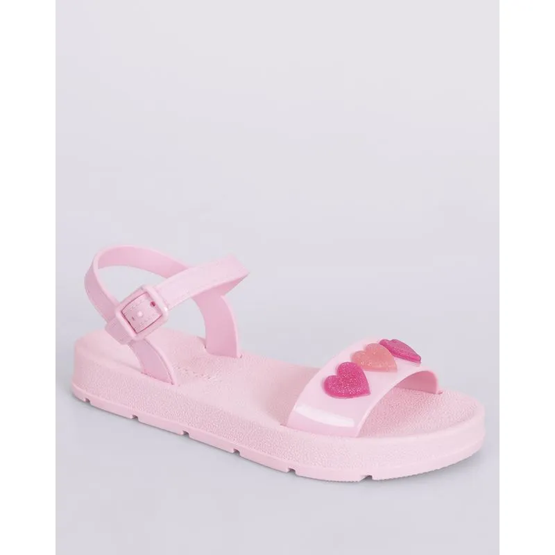 Sandália Infantil Fivela com Aplicação Rosa 31/32