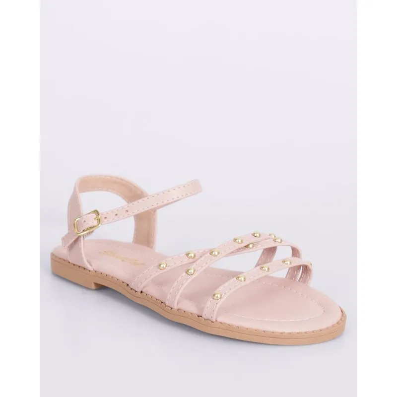 Sandália Infantil Fivela com Tachas Rosa 32