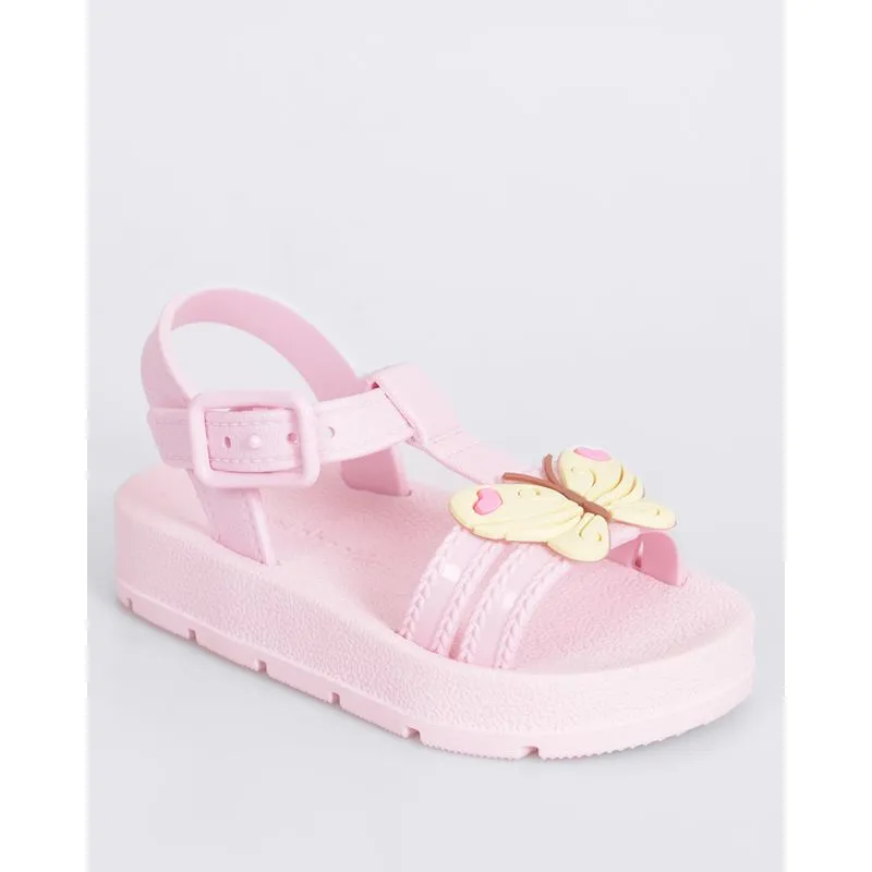 Sandália Bebê Papete com Aplicação Borboleta Rosa 23/24