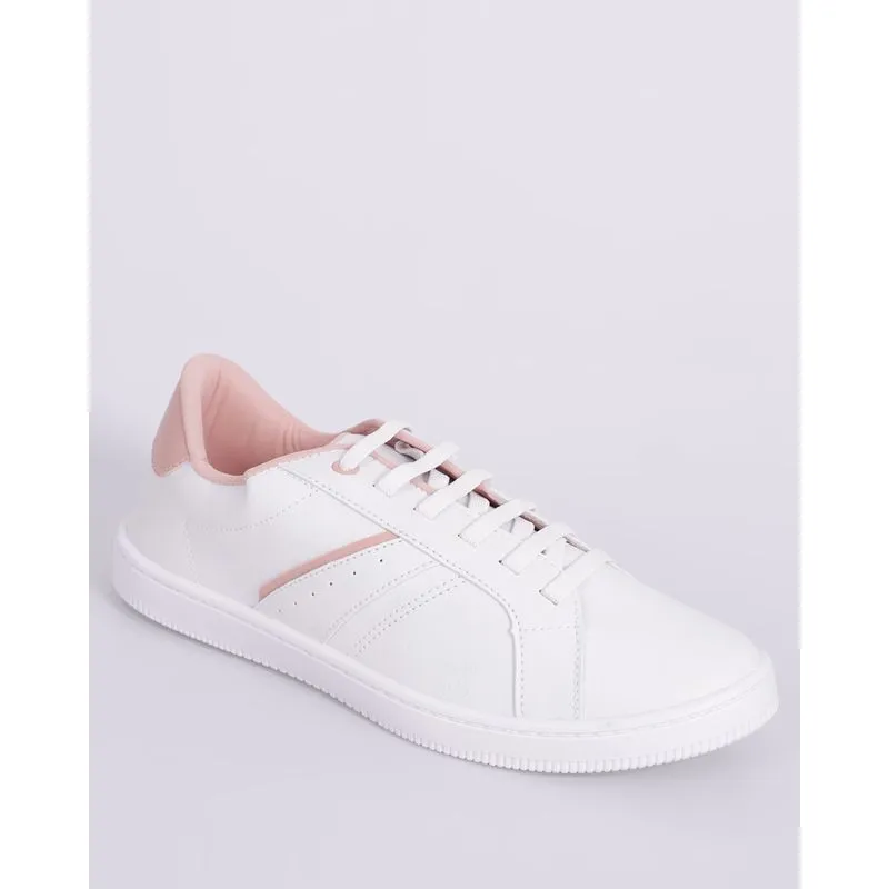 Tênis Feminino Casual Izalu com Recorte Branco 42