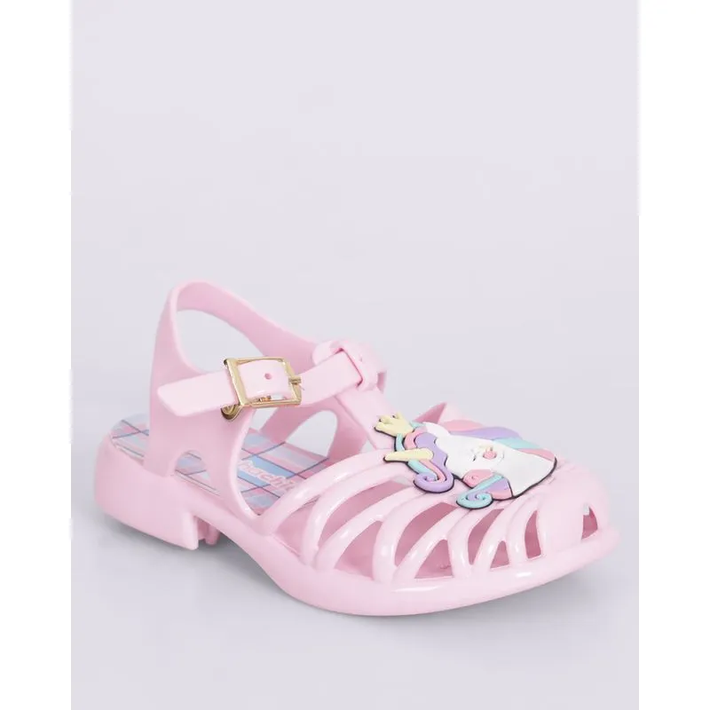 Sandália Bebê Aranha Aplicação Unicórnio Rosa 21/22