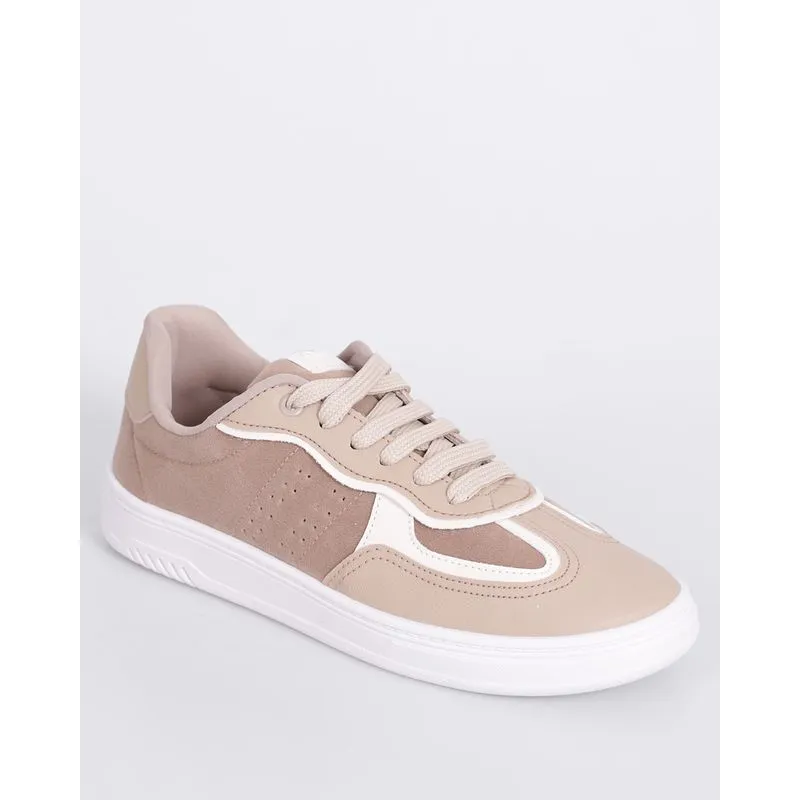 Tênis Feminino Casual com Recortes Marrom 38