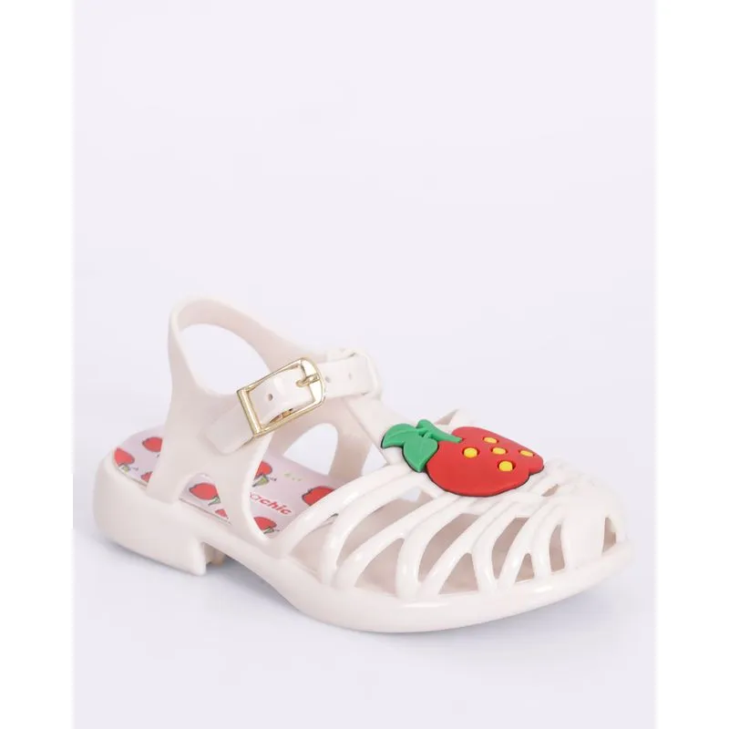 Sandália Bebê Aranha Morango Off White 19/20