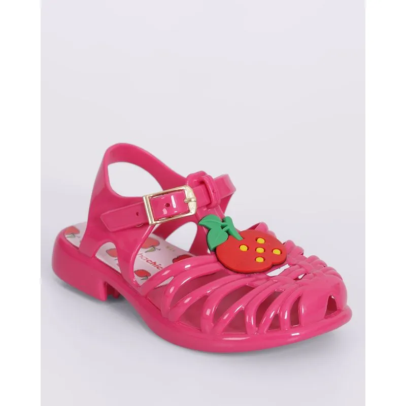 Sandália Bebê Aranha Morango Rosa 19/20