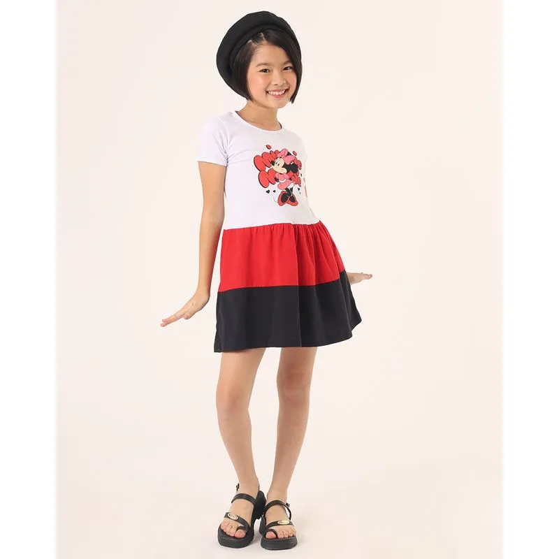 Vestido Infantil Algodão Três Marias Disney Minnie Branco 6