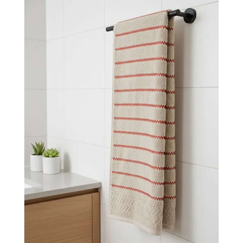Toalha de Banho Algodão Zig Olinda 75cm x 140cm Bege UN