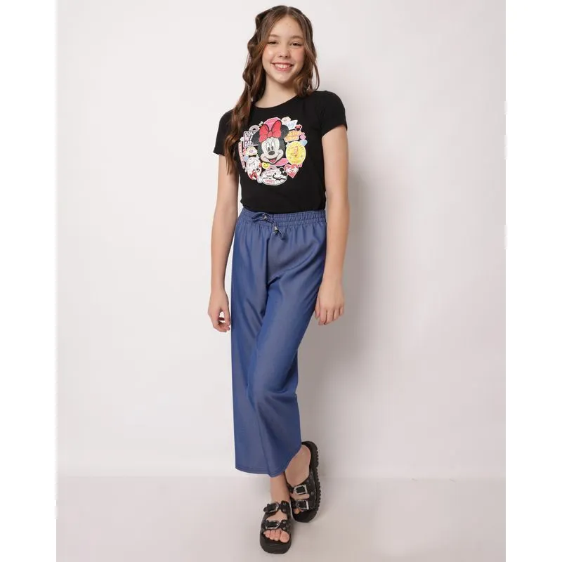 Calça Juvenil Liocel Cós com Elástico Azul 12