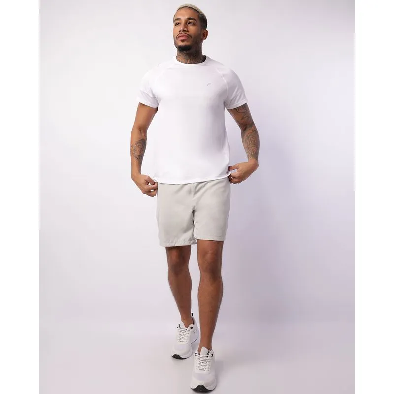 Bermuda Esportiva Masculina Bolso com Zíper Cinza G