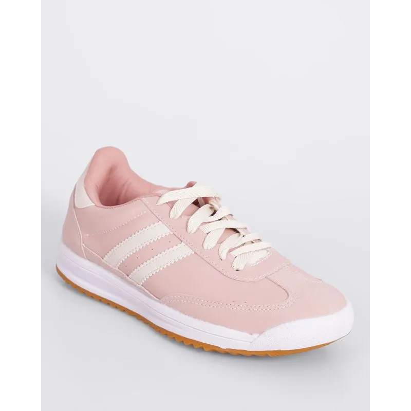 Tênis Feminino Esportivo com Recortes Rosa 37