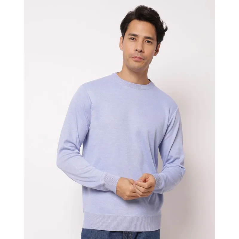 Suéter Masculino Tricô Básico Azul G