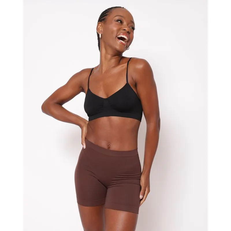 Bermuda Feminina Alta Modeladora Trifil Marrom P