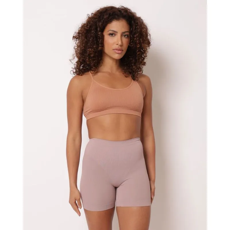 Bermuda Feminina Alta Modeladora Trifil Lilas P