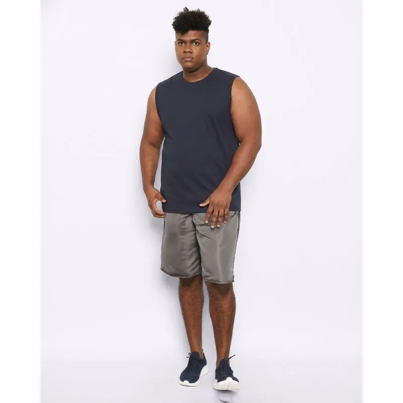 Kit 2 Bermudas Esportiva Plus Size Masculina Cinza e Preta G1