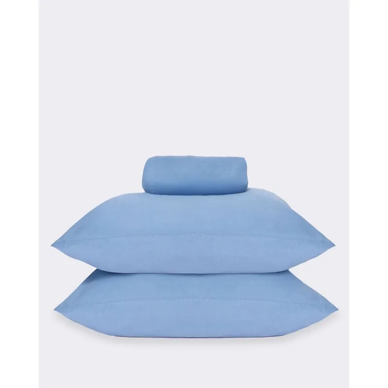 Jogo de Cama Casal 3 Peças Arte & Cazza Azul UN