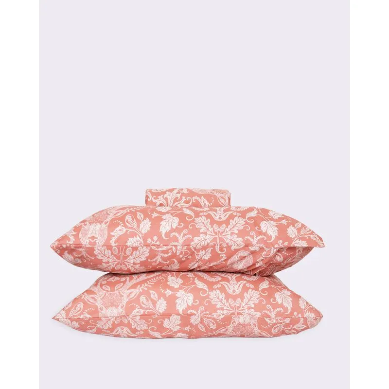 Jogo De Cama Casal 3 Peças Arte & Cazza Estampado Coral UN
