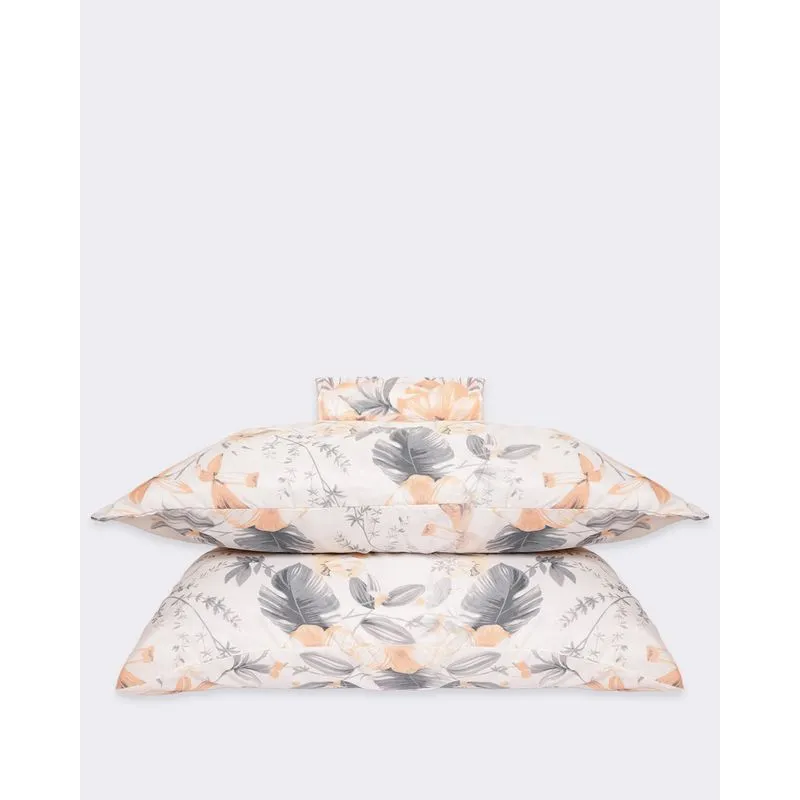 Jogo de Cama Casal 3 Peças Arte & Cazza Estampado Branco UN