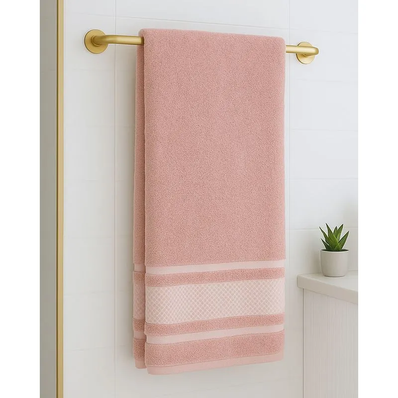 Toalha de Banho Atlântica Algodão 70cm x 125cm Rosa UN