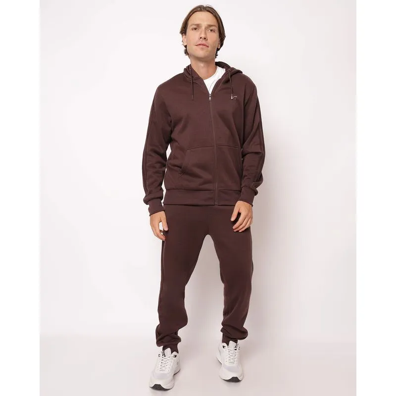 Calça Moletom Masculina Fitter Jogger com Bolsos Marrom G