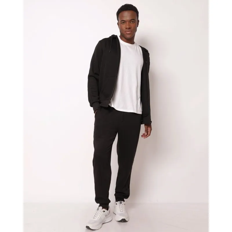 Calça Esportiva Moletom Masculina Jogger Fitter Preta GG