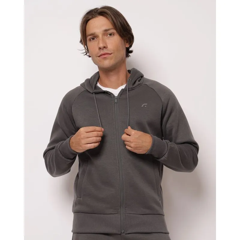 Jaqueta Moletom Esportiva Masculina Fitter Cinza GG