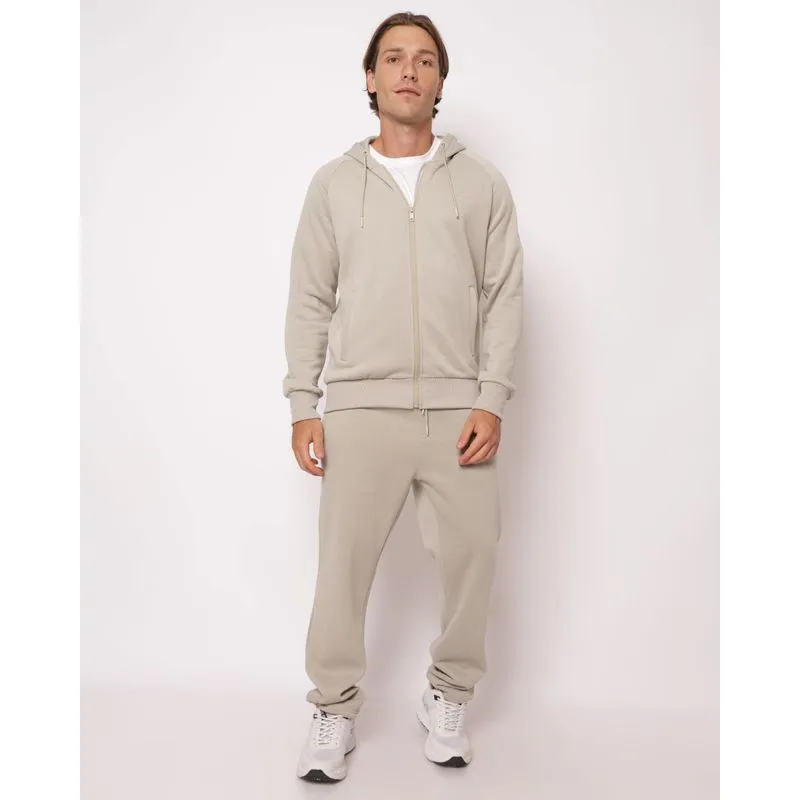 Calça Moletom Masculino Fitter Reta com Bolsos Bege M
