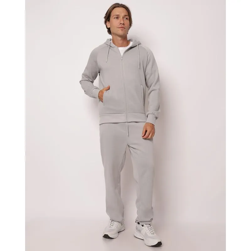 Calça Moletom Esportiva Masculina Fitter Reta com Bolsos Cinza G