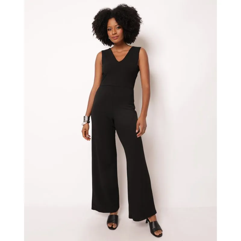 Macacão Feminino Longo Preto P