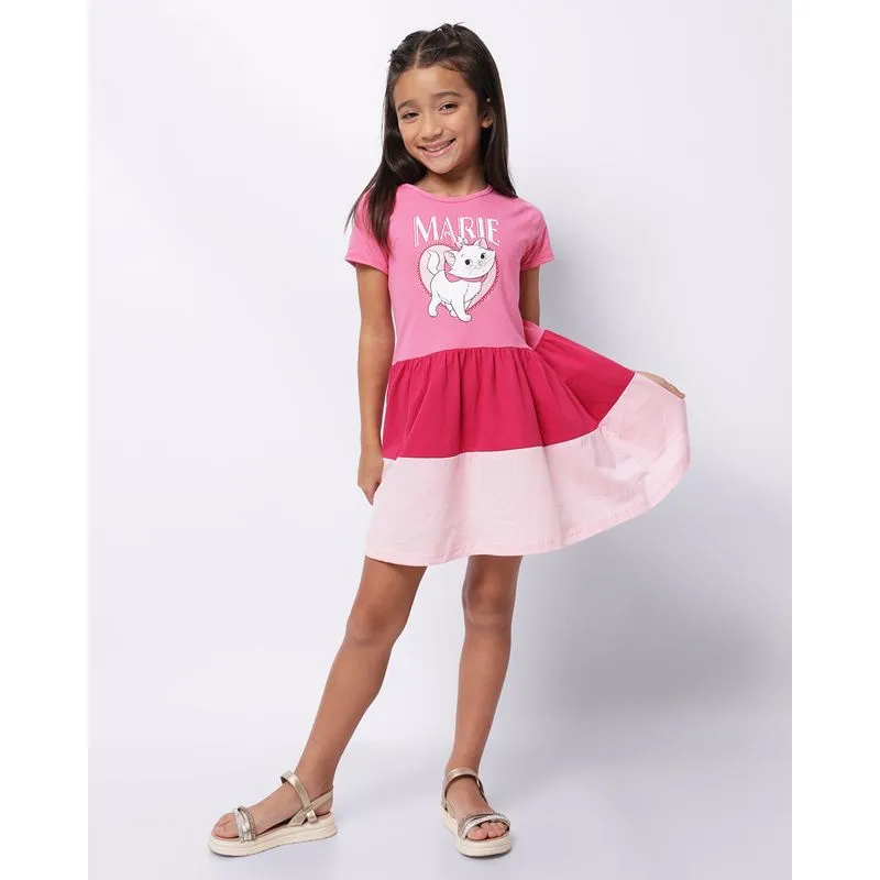 Vestido Infantil Algodão Três Marias Gatinha Marie Rosa 10