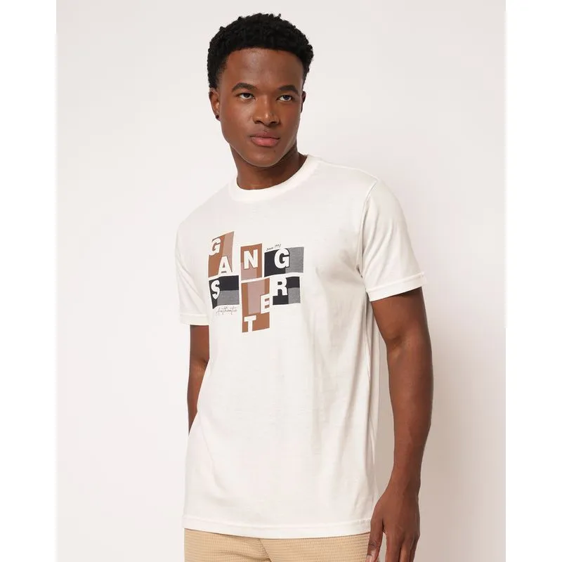Camiseta Masculina Algodão Gangster com Estampa Off White PP
