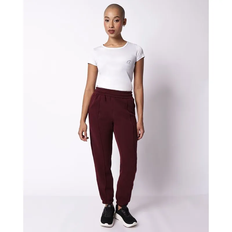Calça Moletom Fitness Feminina Fitter Jogger com Bolsos Vinho P